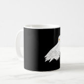 雪ふくろうの白いフオカマドリ コーヒーマグカップ (正面左)