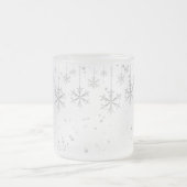 雪ぶら下がった片 フロストグラスマグカップ (中央)