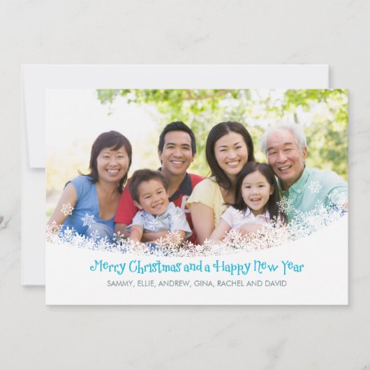 雪ぼけフォトホリデーカード シーズンカード (正面)