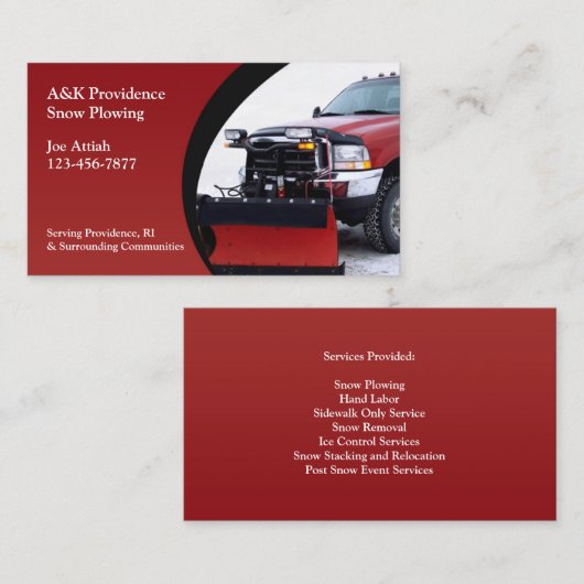 雪まき名刺 名刺 (正面/裏面)