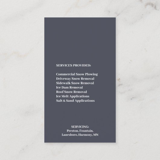 雪まき名刺 名刺 (裏面)