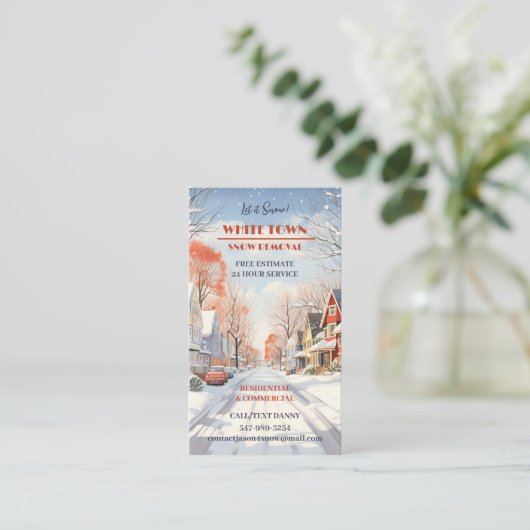 雪まき名刺 名刺 (スタンド正面)