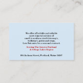 雪まき名刺 名刺 (裏面)