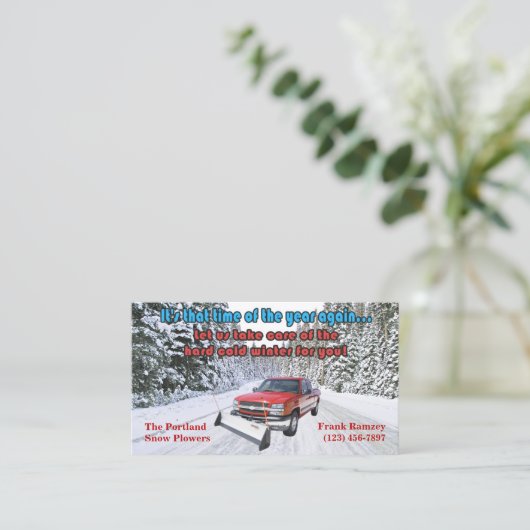 雪まき名刺 名刺 (スタンド正面)