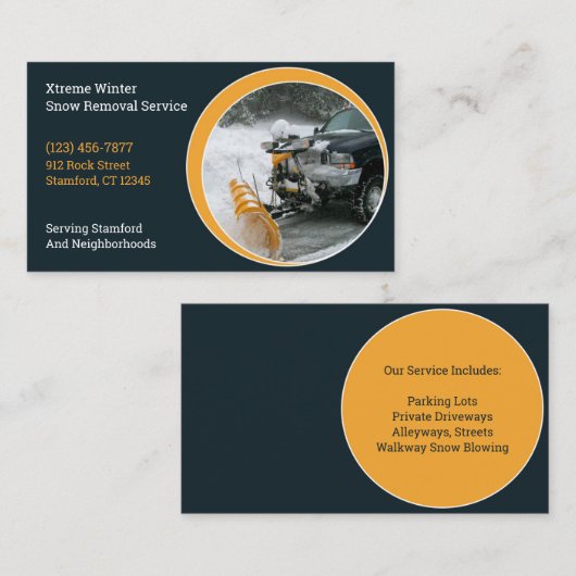 雪まき名刺 名刺 (正面/裏面)