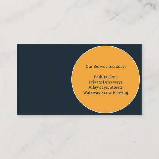 雪まき名刺 名刺 (裏面)