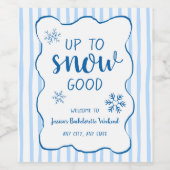 雪までいいよね ウィンター スノーフレーク バチェラーette  ワインラベル (シングルラベル)