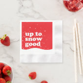 雪まで良い – かわいいクリスマス紙ナプキン 縁ありカクテルナプキン (インサイチュ)