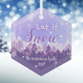 雪むらさき雪の森メリークリスマス ガラスオーナメント