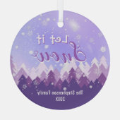 雪むらさき雪の森メリークリスマス ガラスオーナメント (裏面)