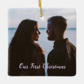 雪むらさき雪の森メリークリスマス セラミックオーナメント (正面)