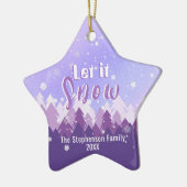 雪むらさき雪の森メリークリスマス セラミックオーナメント (左)