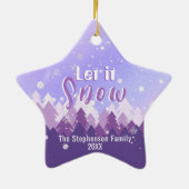 雪むらさき雪の森メリークリスマス セラミックオーナメント (裏面)