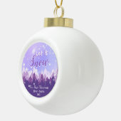 雪むらさき雪の森メリークリスマス セラミックボールオーナメント (右)