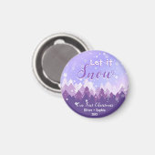 雪むらさき雪の森メリークリスマス マグネット (正面/裏面)