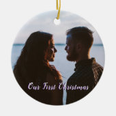 雪むら雪の森メリークリスマスサー セラミックオーナメント (正面)