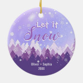 雪むら雪の森メリークリスマスサー セラミックオーナメント (裏面)