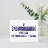 雪もし乗りの簡単 ポストカード (スタンド正面)