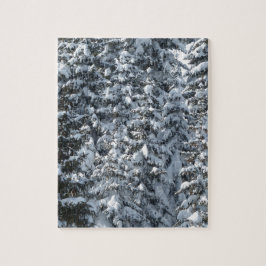 雪もみの木のテクスチャ ジグソーパズル