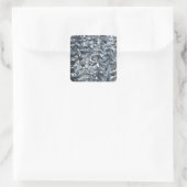 雪もみの木のテクスチャ スクエアシール (バッグ)