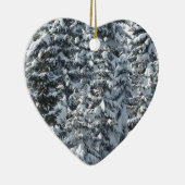 雪もみの木のテクスチャ セラミックオーナメント (右)