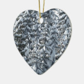 雪もみの木のテクスチャ セラミックオーナメント (左)