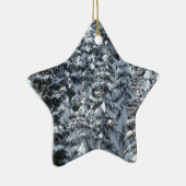 雪もみの木のテクスチャ セラミックオーナメント (右)