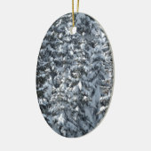 雪もみの木のテクスチャ セラミックオーナメント (左)