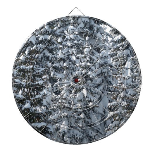 雪もみの木のテクスチャ ダーツボード (正面)