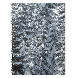 雪もみの木のテクスチャ ノートブック