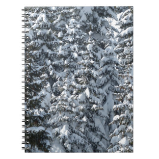 雪もみの木のテクスチャ ノートブック