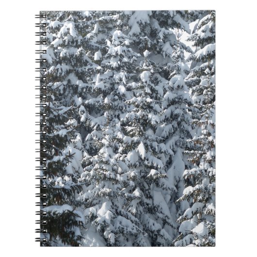 雪もみの木のテクスチャ ノートブック (正面)