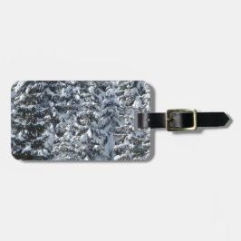 雪もみの木のテクスチャ ラゲッジタグ