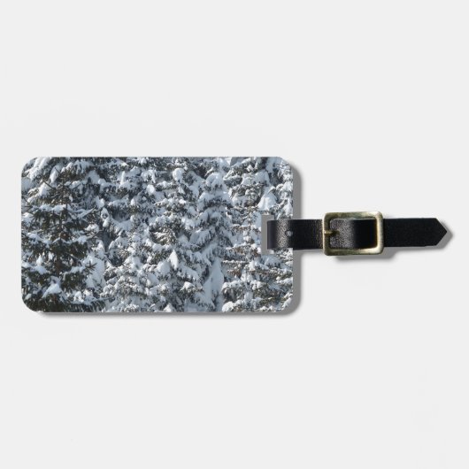 雪もみの木のテクスチャ ラゲッジタグ (正面横)