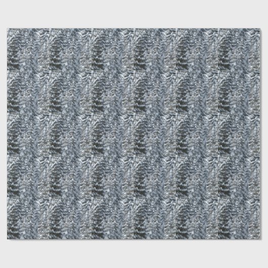 雪もみの木のテクスチャ ラッピングペーパー (フラット)