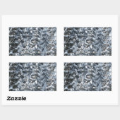 雪もみの木のテクスチャ 長方形シール (シート)