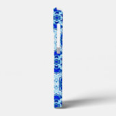 雪やめ片パターン – Cobalt Blue and White Case-Mate iPhoneケース (裏面 / 左)