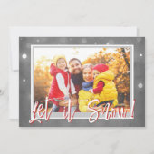 雪やスノーフレークのフォトカードを使う シーズンカード (正面)