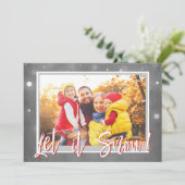 雪やスノーフレークのフォトカードを使う シーズンカード (スタンド正面)