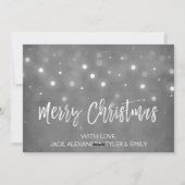 雪やスノーフレークのフォトカードを使う シーズンカード (裏面)