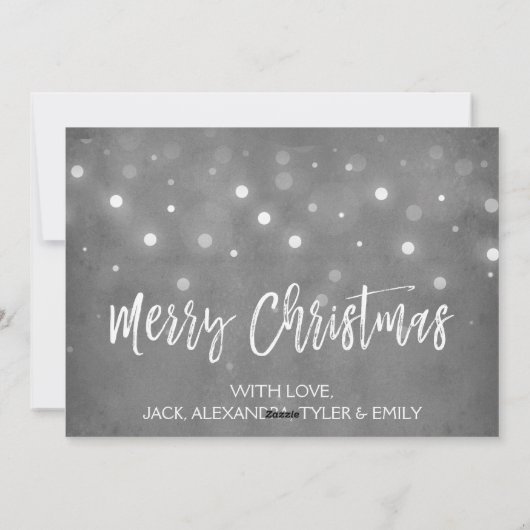 雪やスノーフレークのフォトカードを使う シーズンカード (裏面)