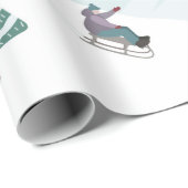 雪や木々、子供が降る冬の風景 ラッピングペーパー (ロールコーナー)