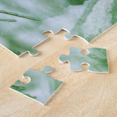 雪や氷の冬の松の葉 ジグソーパズル (側面)