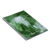 雪や氷の冬の松の葉 ノートブック (右側)