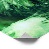 雪や氷の冬の松の葉 ポスター (角)