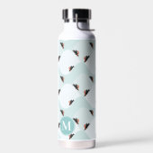 雪よくはしゃぐ模様のペンギン ウォーターボトル (左面)