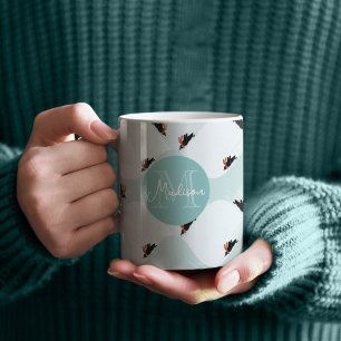 雪よくはしゃぐ模様のペンギン コーヒーマグカップ