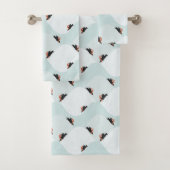 雪よくはしゃぐ模様のペンギン バスタオルセット (インサイチュ)