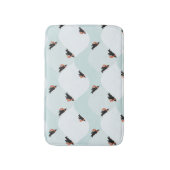 雪よくはしゃぐ模様のペンギン バスマット (正面縦)