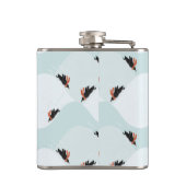 雪よくはしゃぐ模様のペンギン フラスク (裏面)